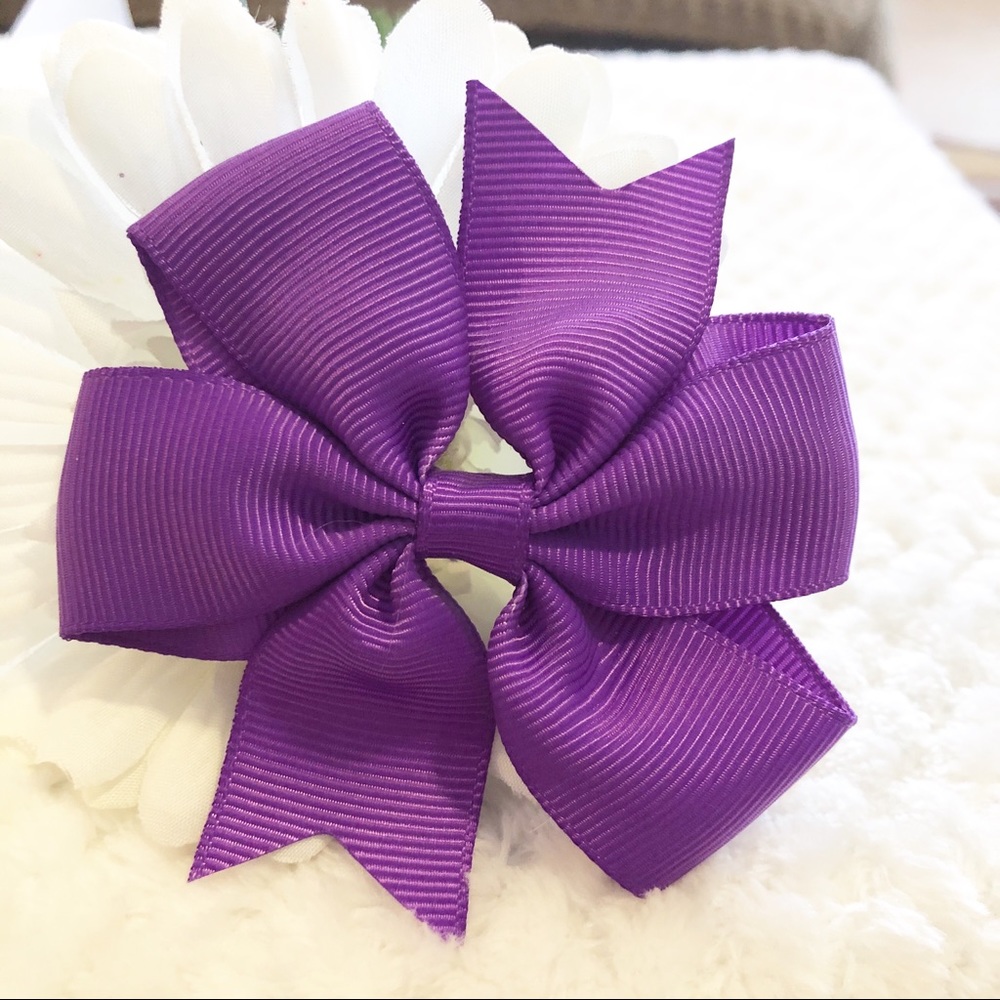 🌸3/$9🌸 Handmade Purple Hairbow